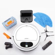 Robot Vacuum Cleaner with Gyro Navigation, Remote Monitoring, 2000PA Strong Suction, Cleaning Schedule, Self-Charging, Wi-Fi Connectivity